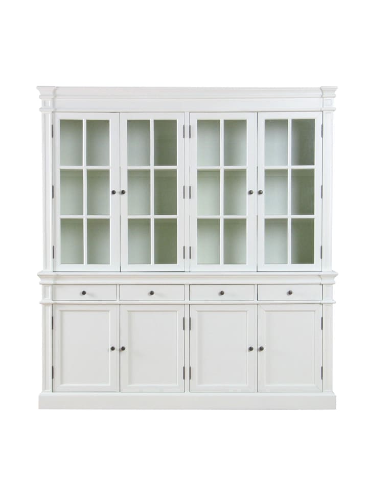 Vitrinenschrank Amaretta Weiß 45 x 186 cm
