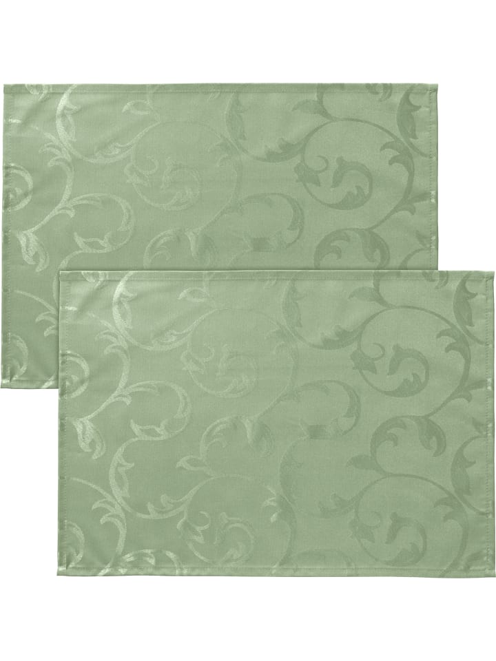 Jacquard Tischset 2er-Pack Greven in grün