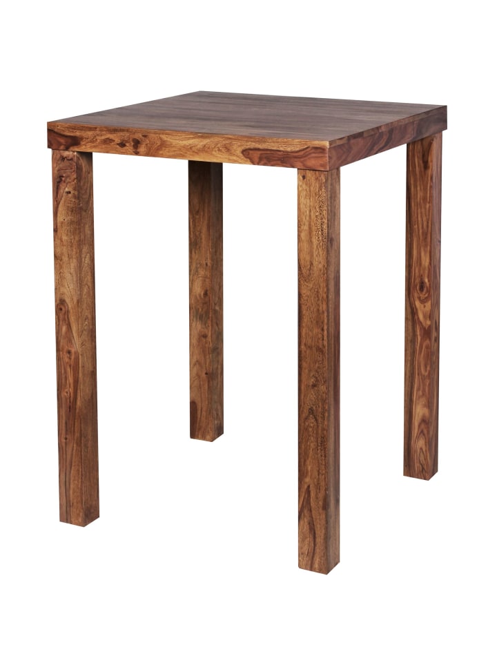 Bartisch in Braun / Sheesham / 80x80x110
