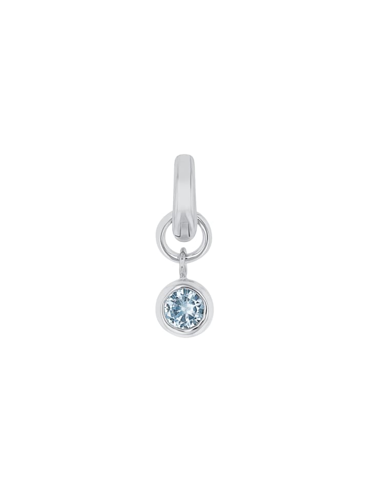 Charm Silber 925, rhodiniert in Hellblau