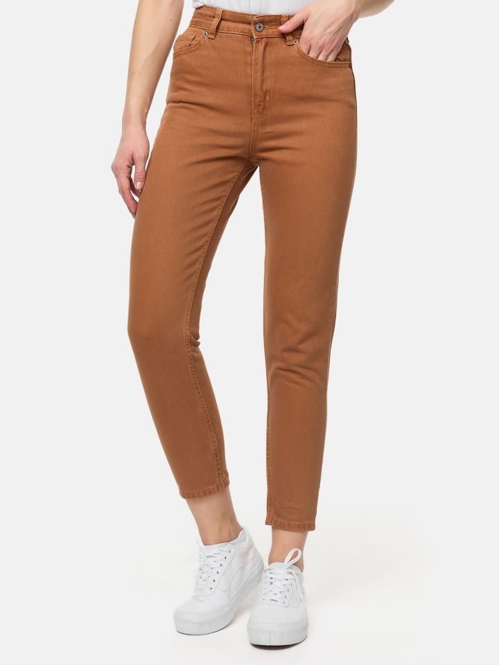 Mom Fit Jeans "F129" in Mink