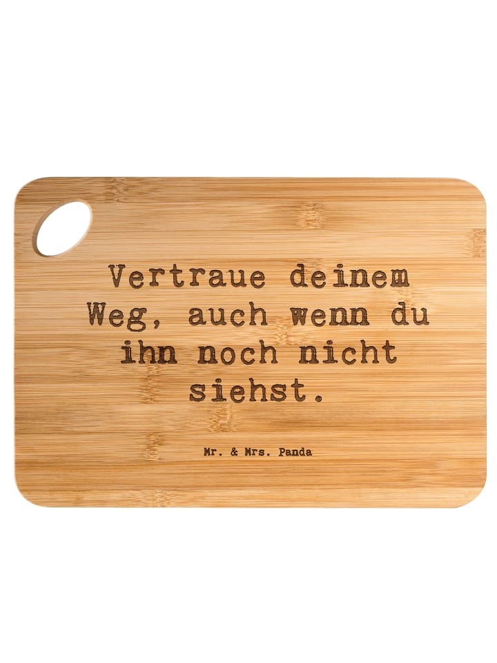Servierbrett Spruch Zukunftsplanung Ungewisshei... in Braun