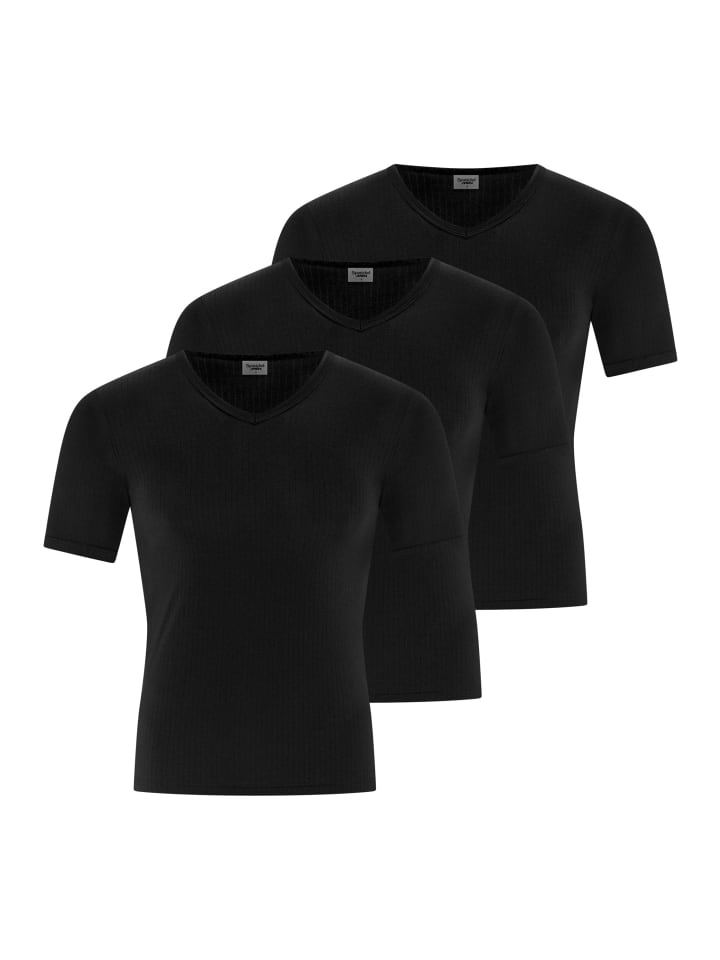 Unterhemd / Shirt Kurzarm Sky.line in Schwarz