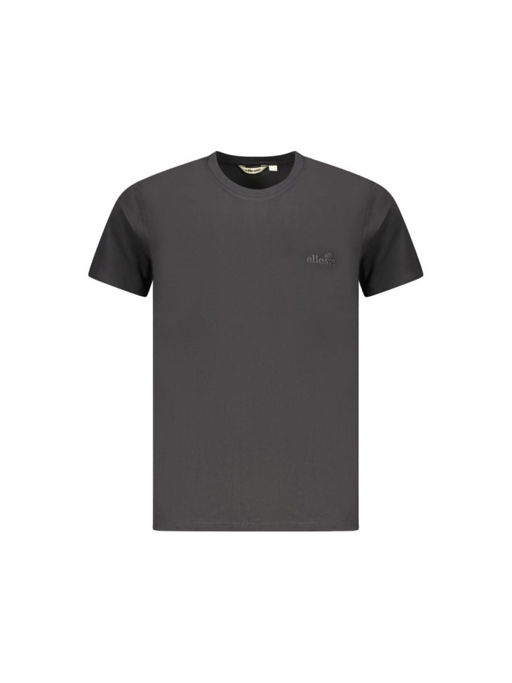 Schwarz Baumwolle Herren T-Shirt