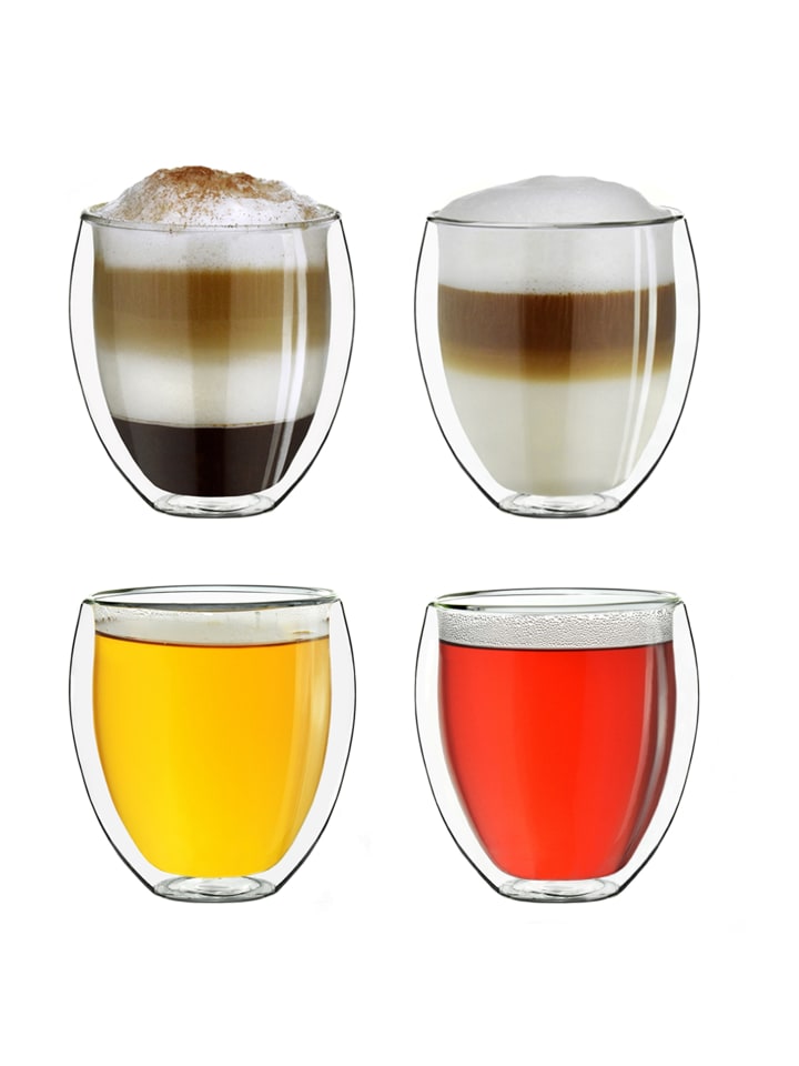 4er Set Thermoglas dg-b "Kaffeeglas/Teeglas" - 250ml Glas