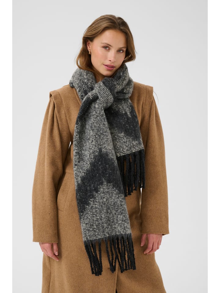 KAvinja Scarf Regular fit in Black/ Broken white