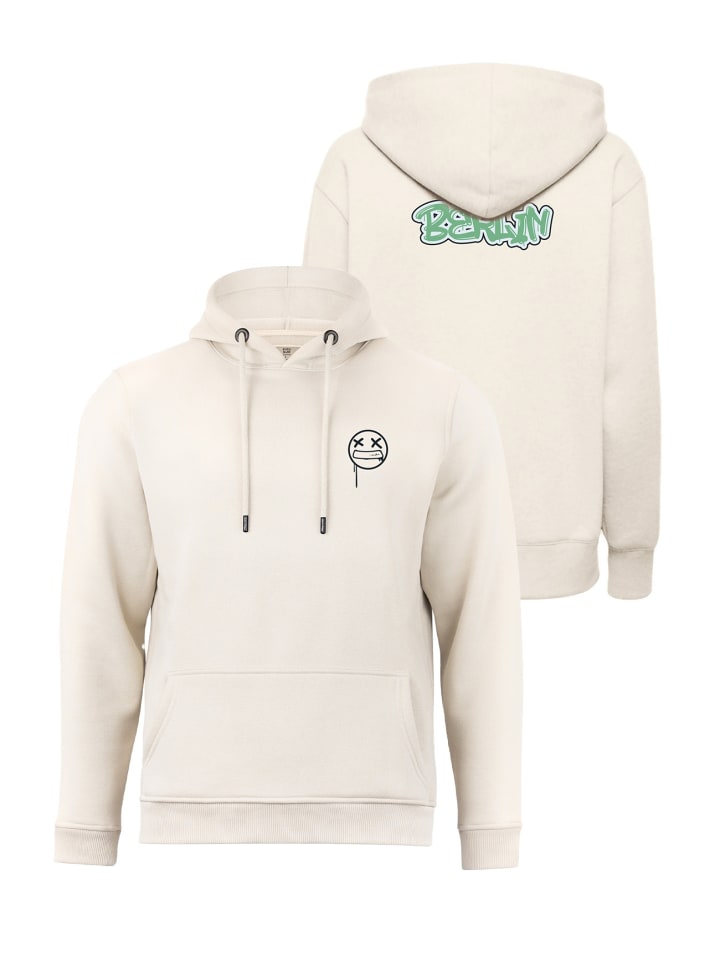 Hoodie Street Art Berlin - Weltenbummler Kollektion in Sand