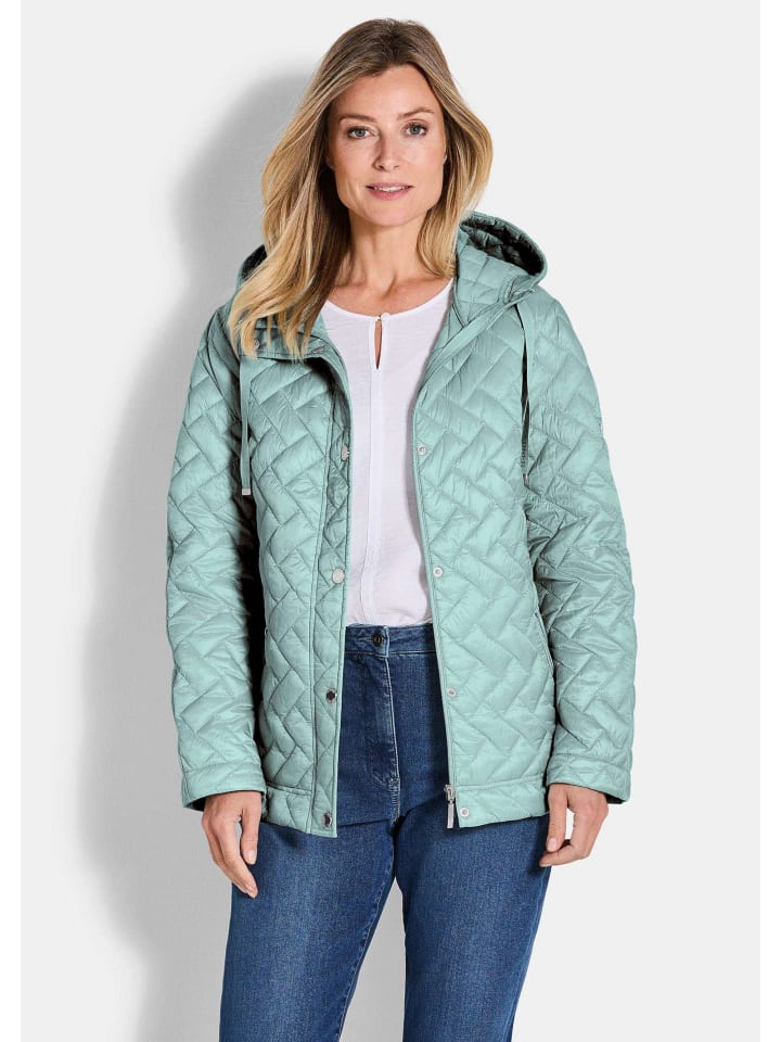 Übergangsjacke mit Kapuze in salbei