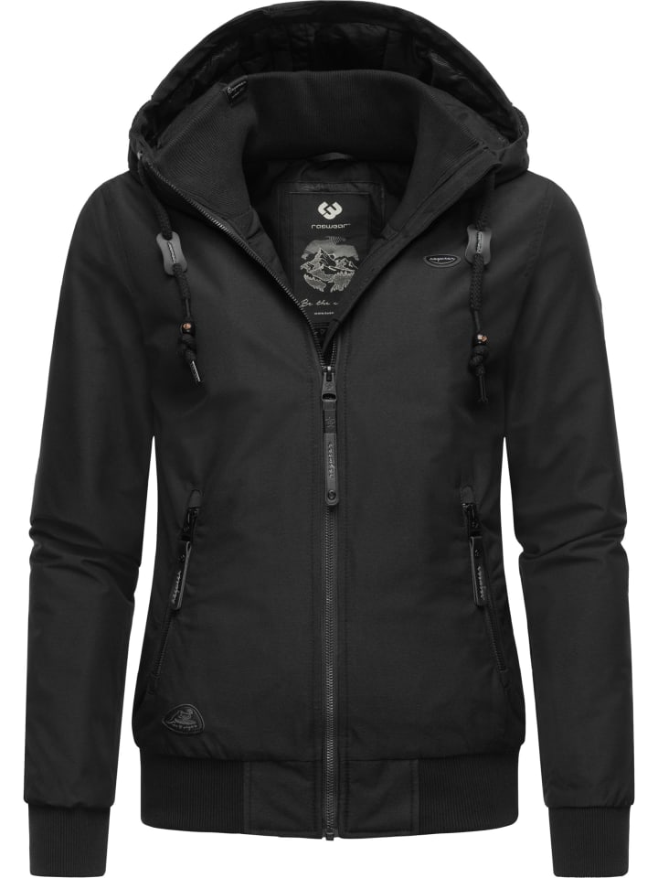 Winterjacke Nuggie Melange in Black