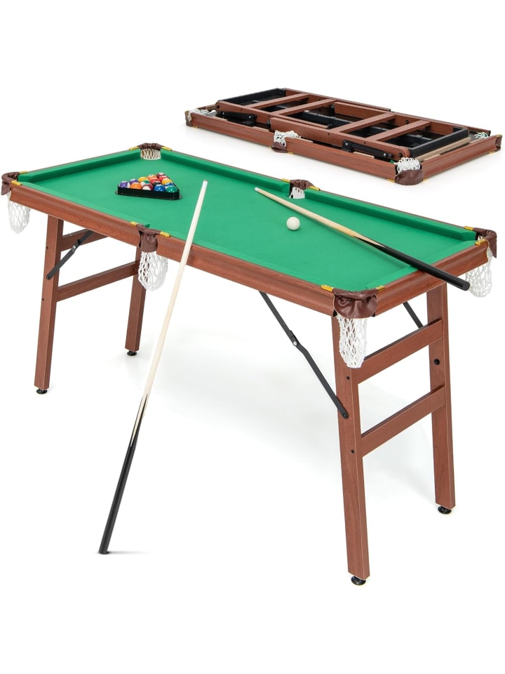 Billardtisch Klappbar 138x67x79,5cm in Grün