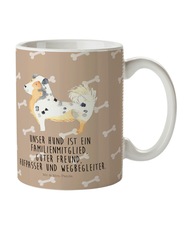 Kinderpott Hund Australien Shepherd mit Spruch in Hundeglück