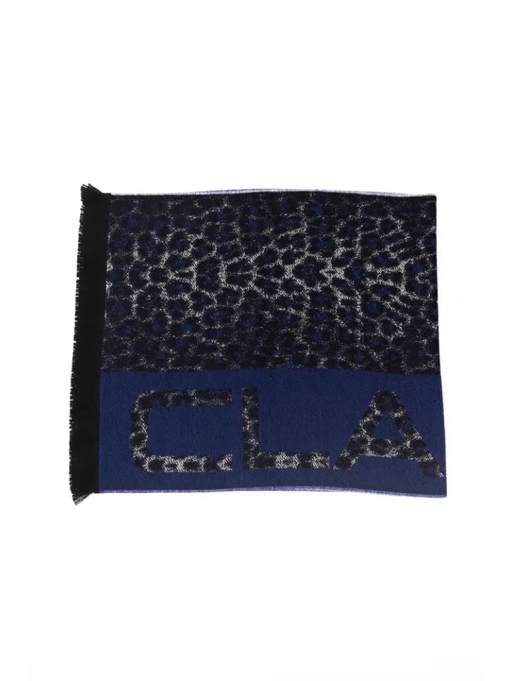 Blau Wolle Herren Schal