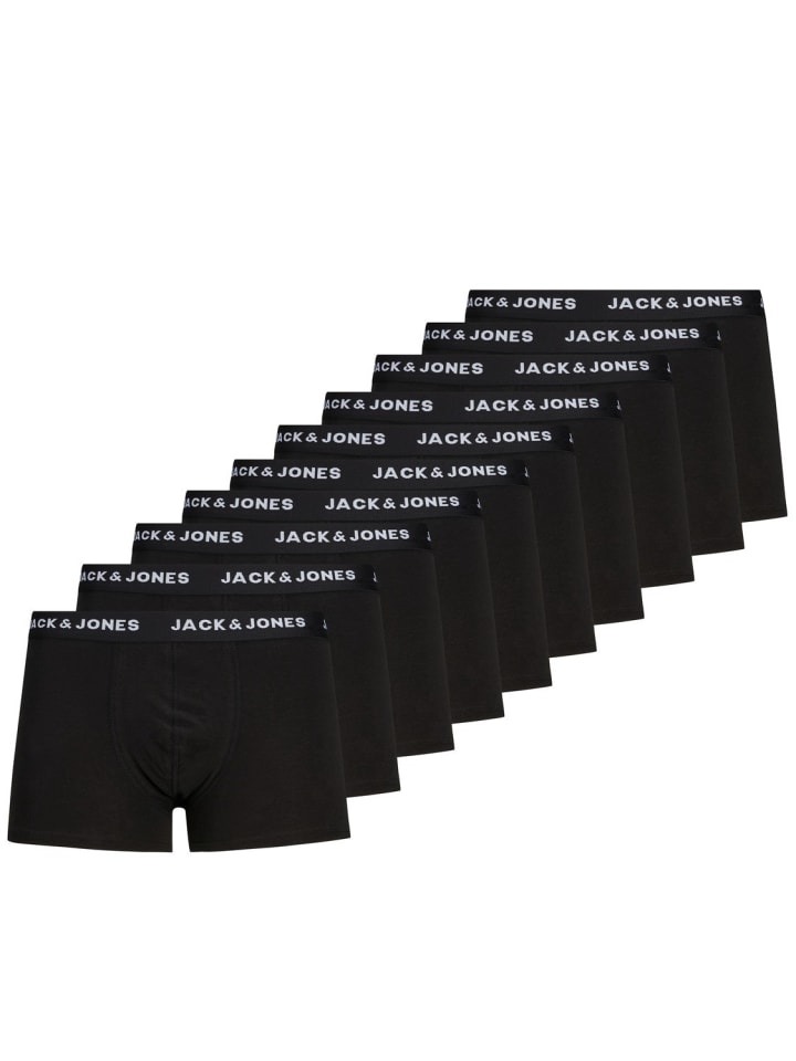 Trunk JACSOLID TRUNKS 10er Pack slim in Schwarz