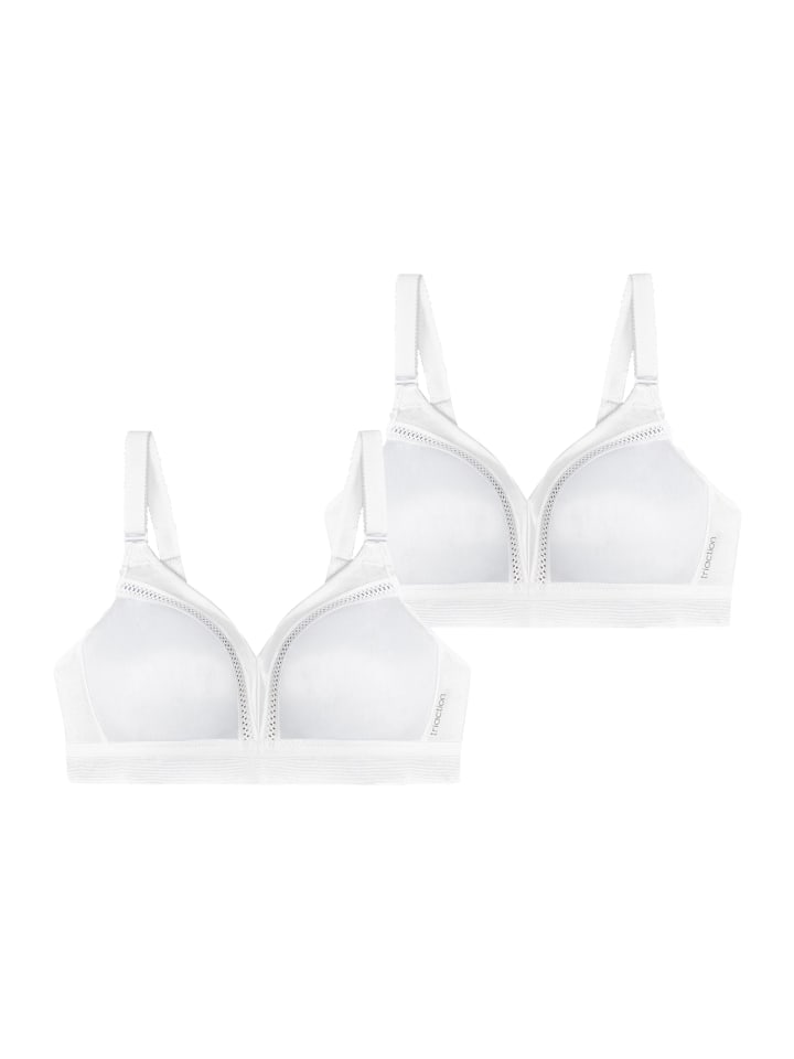 Bügelloser BH Triaction Workout in white