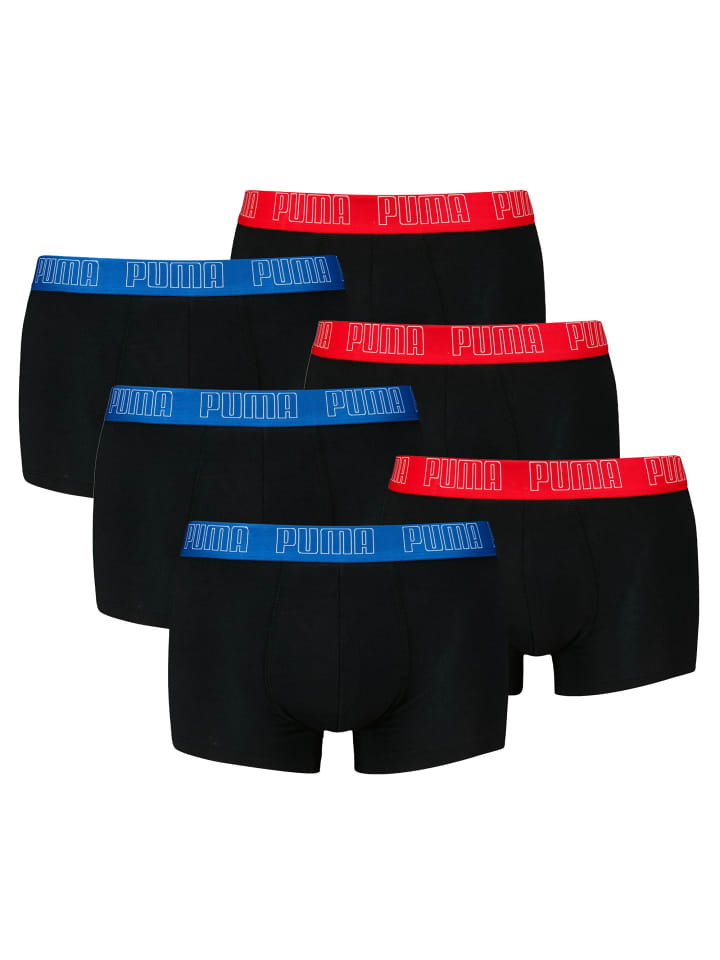 Boxershort 6er Pack in Schwarz/Blau/Rot