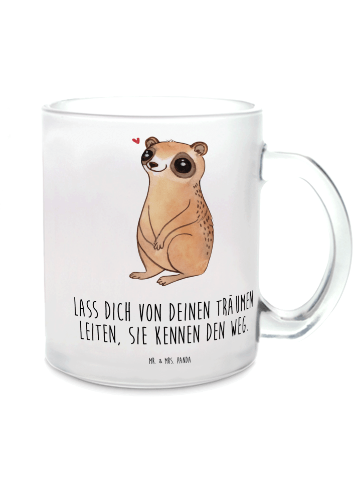 Becher Plumplori Glücklich mit Spruch in Transparent