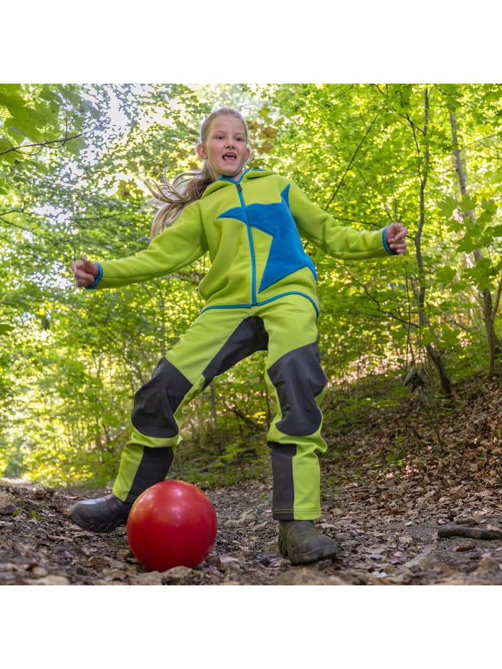 Softshell-Outdoorhose in grün