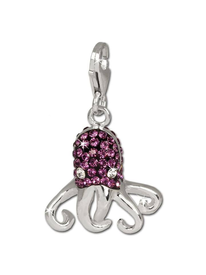 Anhänger Silber 925 Sterling Silber Krake Charmsanhänger