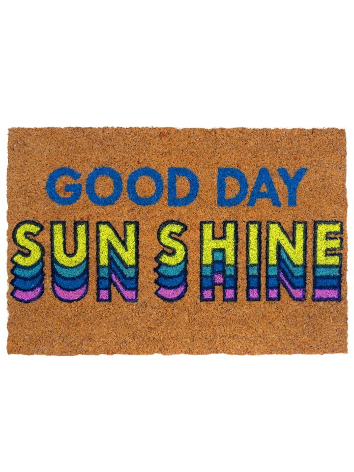 Fußmatte "Good Day Sunshine" in Bunt - (B)60 x (T)40 cm