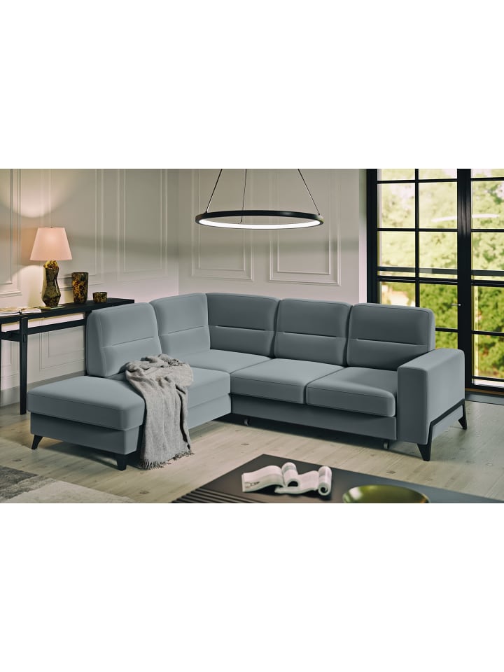 Cassada Recamiere Links in Charcoal - (L) 237 x (B) 277 x (H) 100 cm