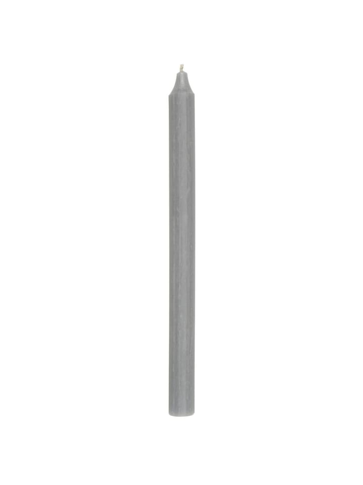 Rustikale Stabkerze 29 cm | Ø 2,2 cm in hellgrau