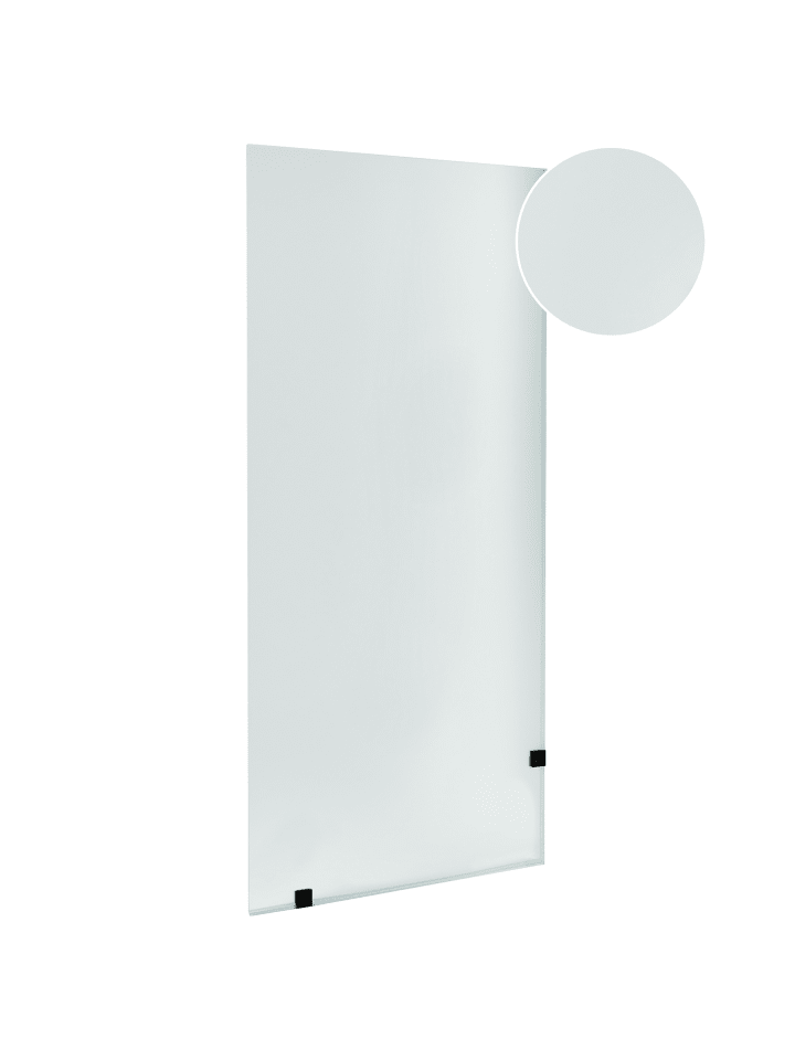 Duschwand ICALMA in Transparent/Schwarz - (W) 90 x (H) 195 cm