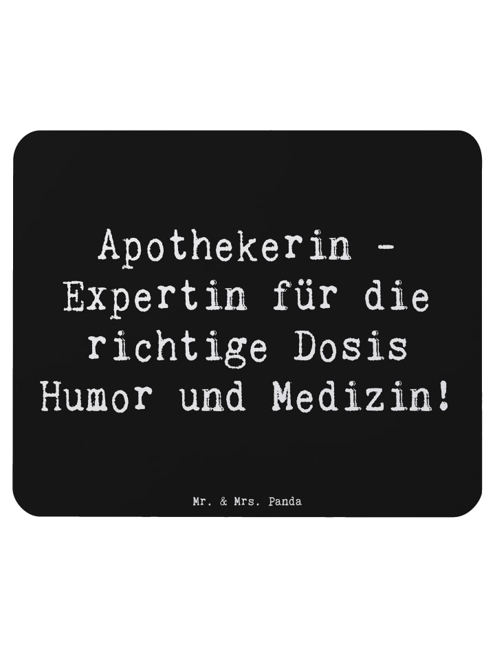 Mauspad Spruch Apothekerin Humor Expertin mit S... in Schwarz