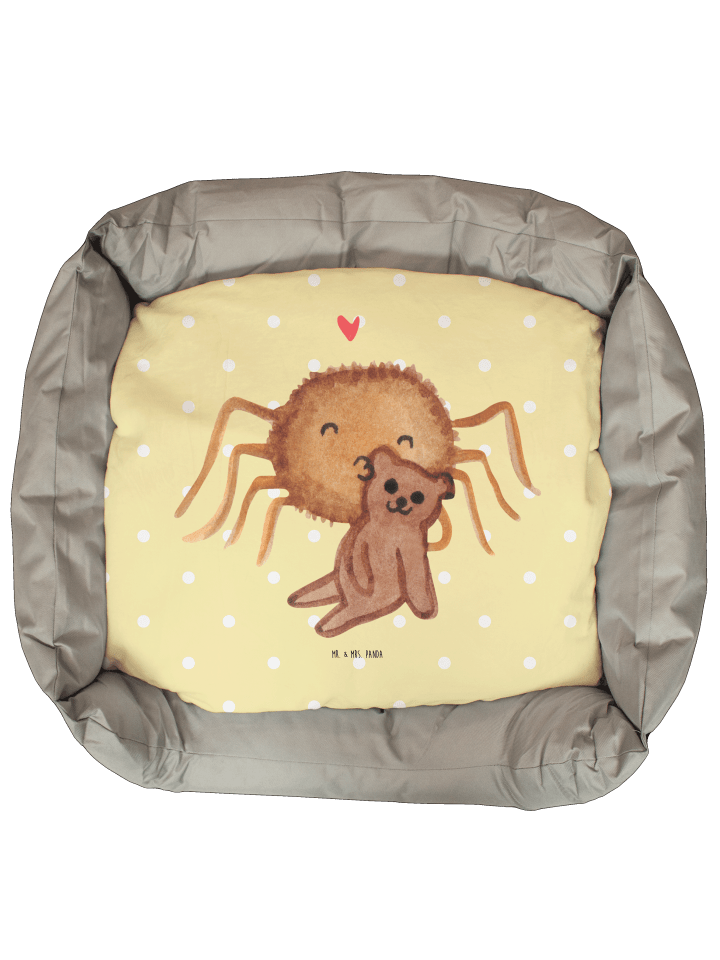 Katzenbett Spinne Agathe Teddy ohne Spruch in Gelb Pastell