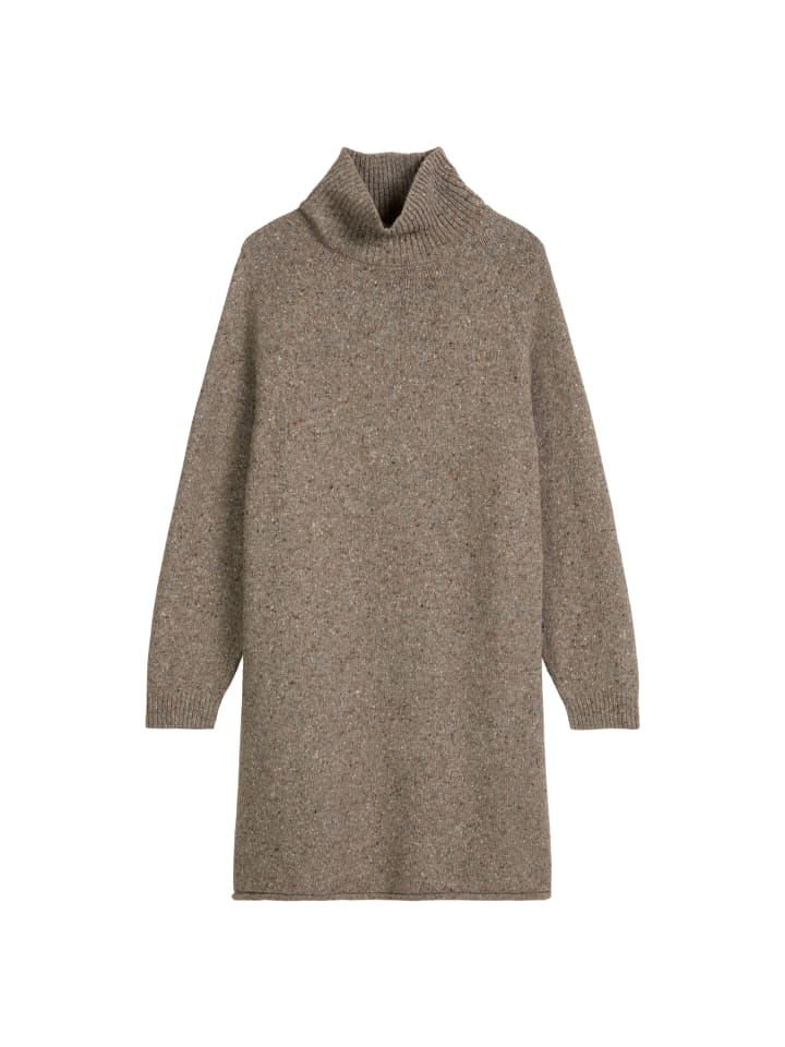 Tweed-Pulloverkleid regular in Shaded Brown Melange
