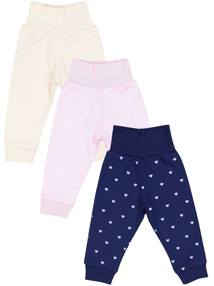 Baby Mädchen Lange Pumphose 3er Pack in rosa Modell 2