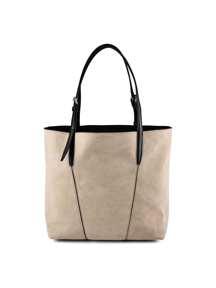 Una Shopper Tasche Leder 37 cm beige