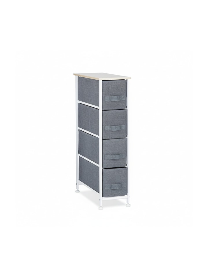 Regalsystem in Grau - (B)20 x (H)76 x (T)48 cm