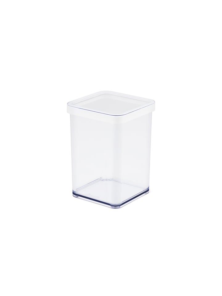 Vorratsdose quadr. 1 l LOFT in Transparent / Weiß