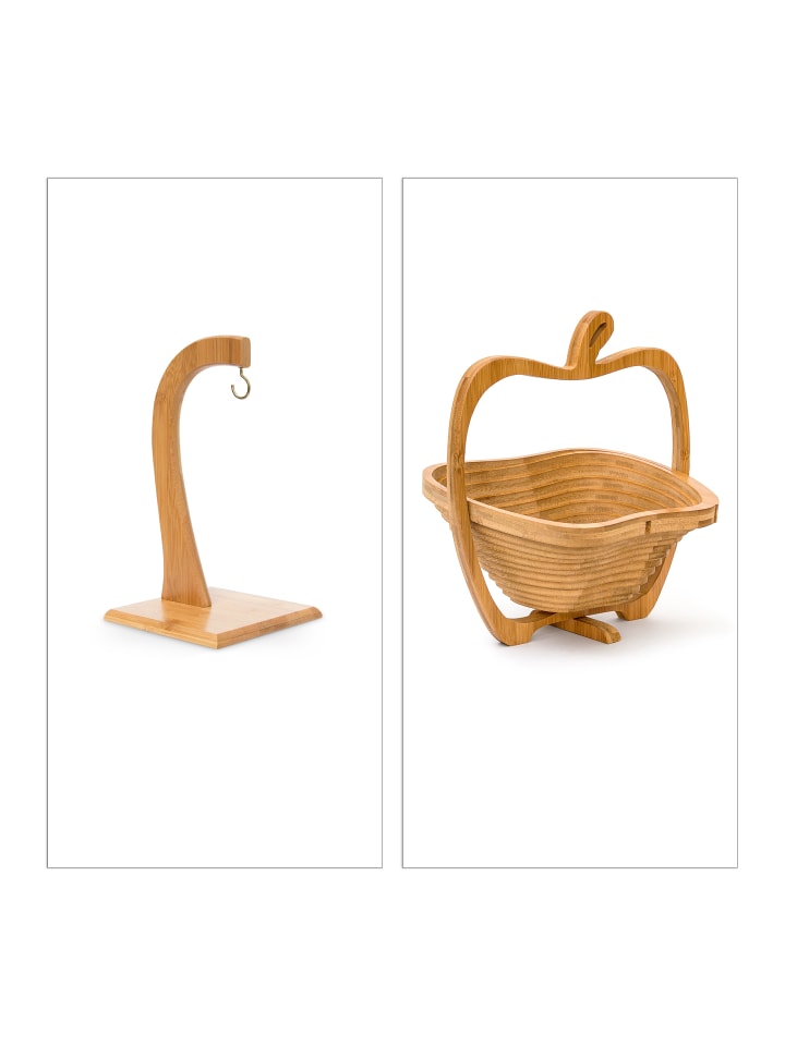 2tlg. Obsthalter-Set in Natur