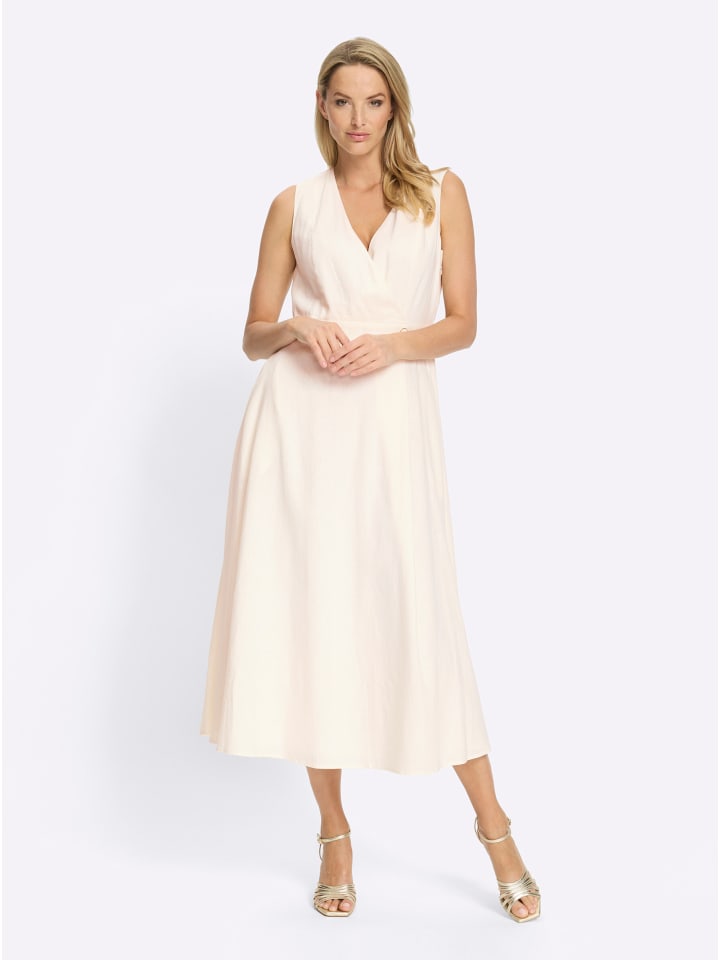 Webkleid in ecru