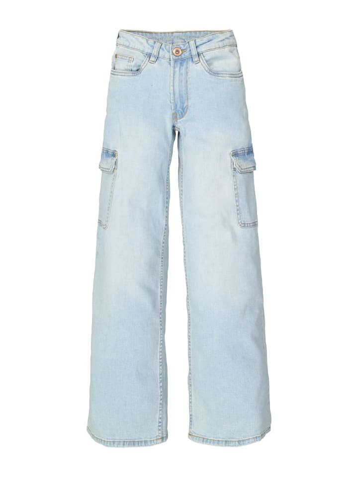 Wide Leg Cargojeans slim fit in bleached