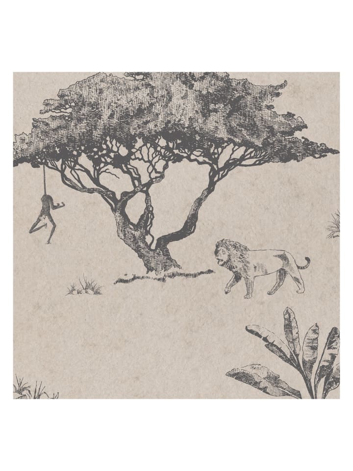Tapete Safari in Braun - (W) 200 × (L) 280 cm