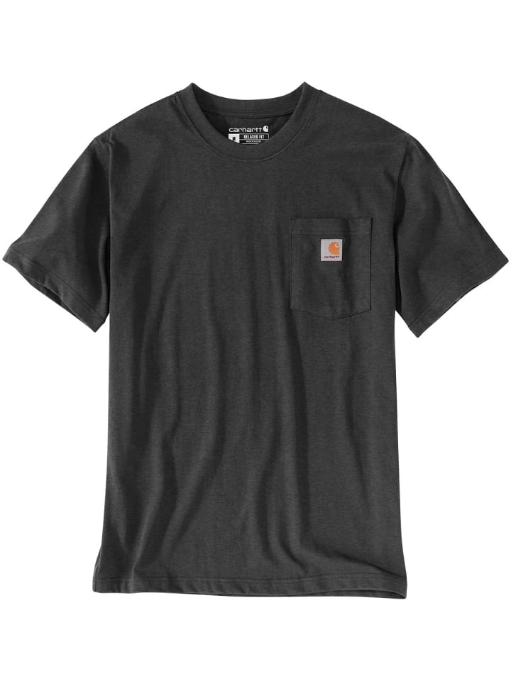 Pocket T-Shirt in dunkelgrau