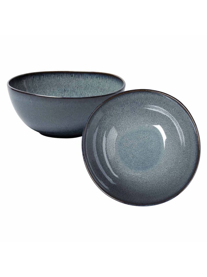 2er Set Servierschüsseln Lave in Gris ø 28,4 cm