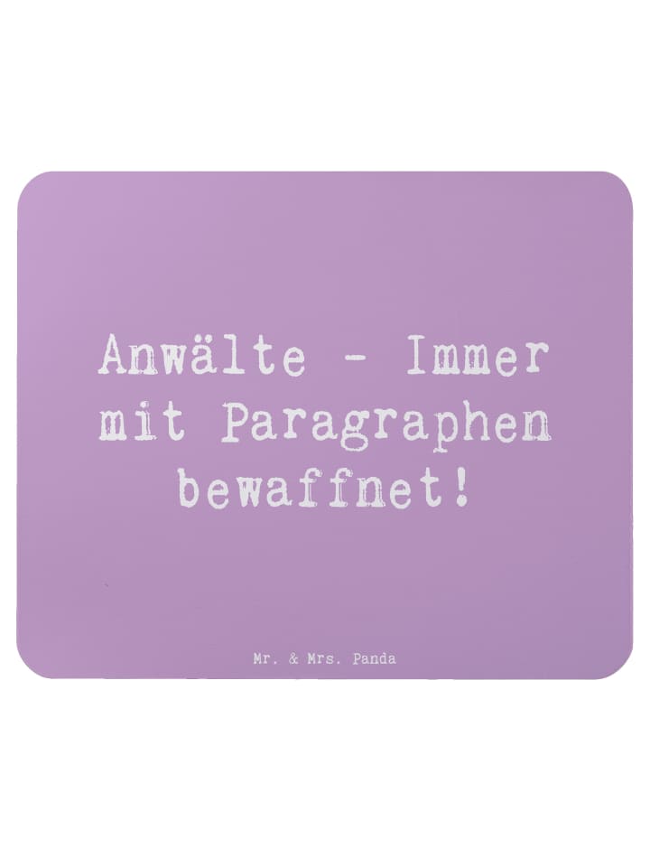 Mauspad Spruch Anwalt Paragraphen mit Spruch in Lavendeltraum