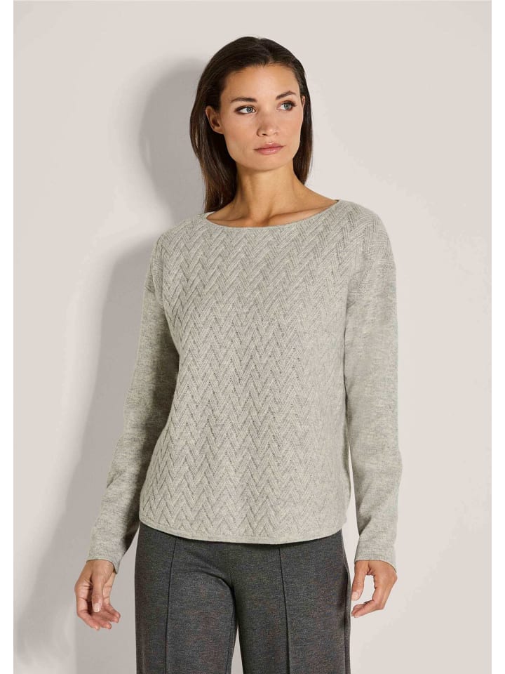 Pullover in steingrau / melange