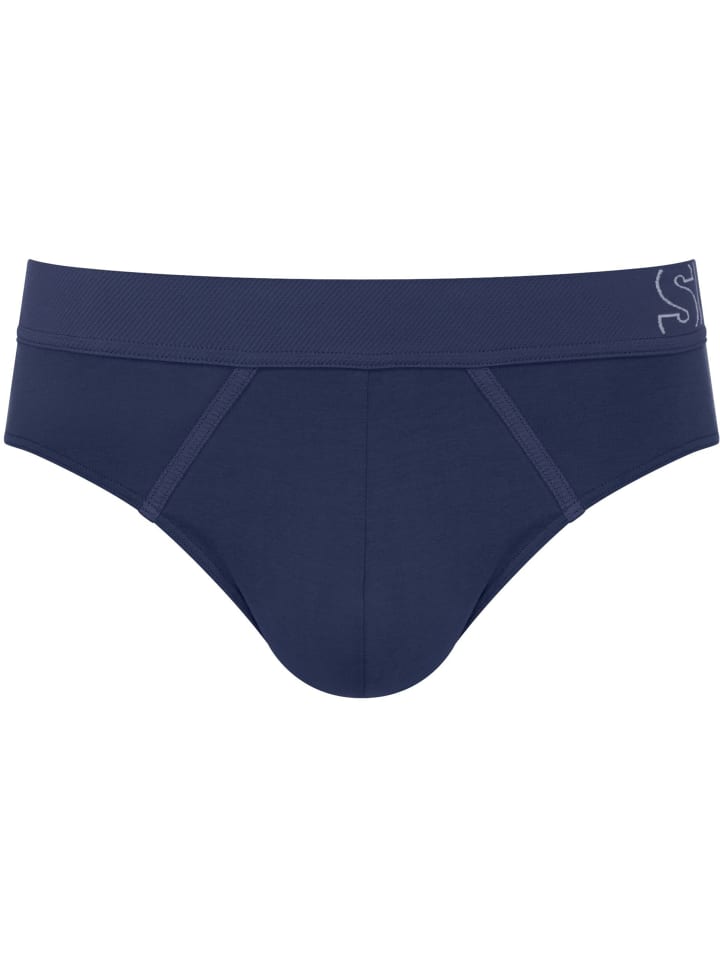 Slip Briefs in BLUE BLACK