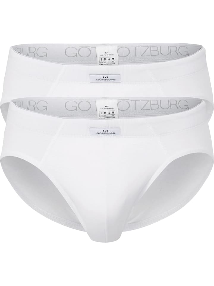 Baumwolle, Single-Jersey Slip 2er-Pack in weiß