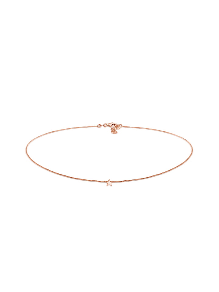 Halskette 925 Sterling Silber Sterne, Astro, Stern in Rosegold