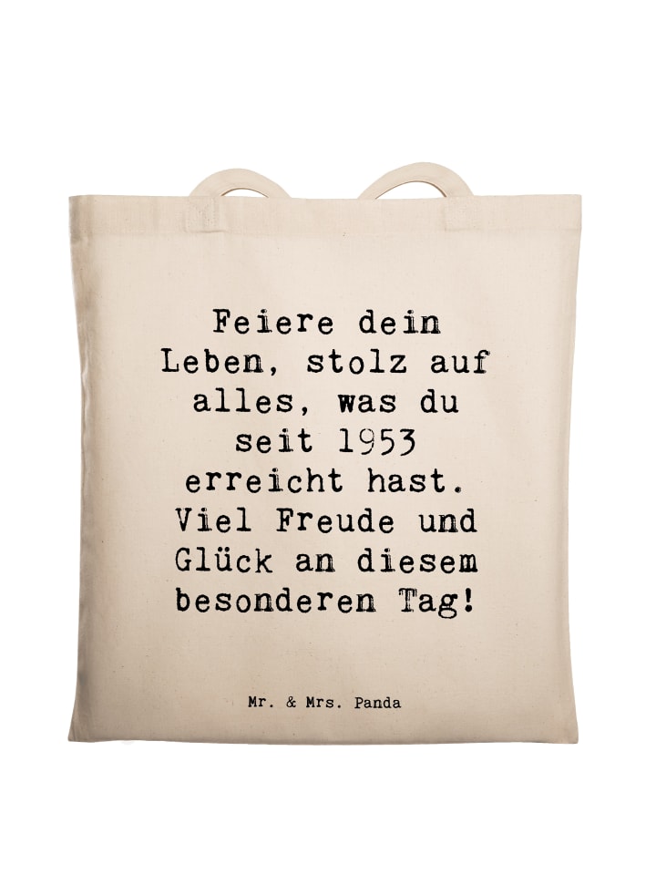 Shopper Spruch 1953 Geburtstag mit Spruch in Weiß