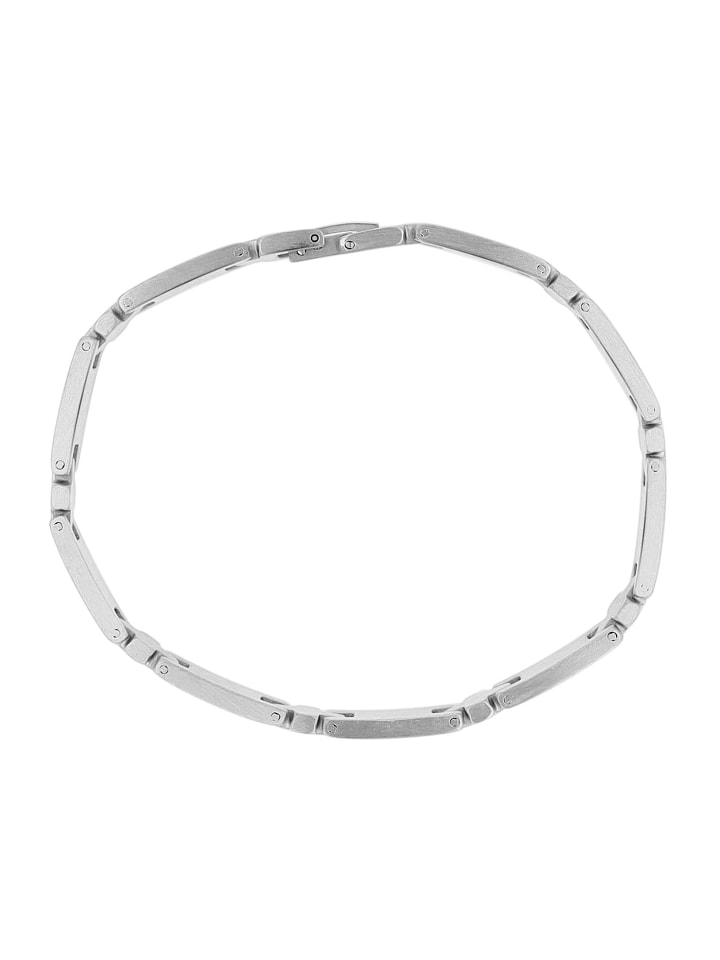 Unisex Armband – Gliederarmband aus Edelstahl 21 cm in silber