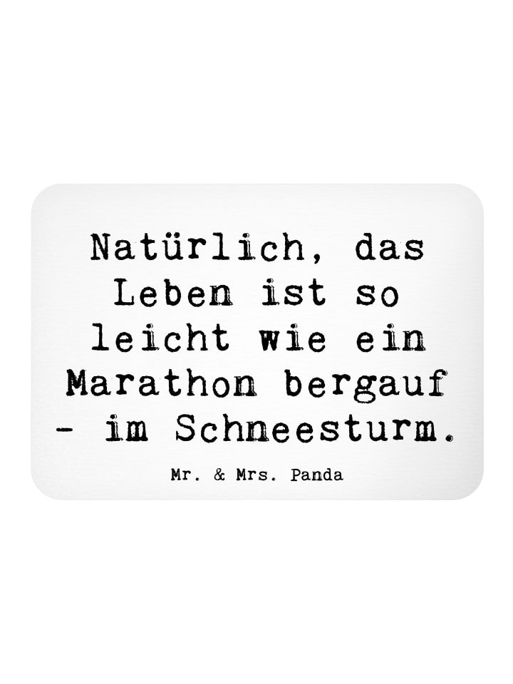 Kühlschrank Magnet Spruch Leichtigkeit im Leben... in Weiß