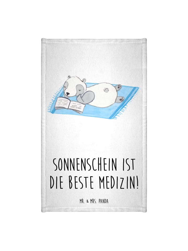 Handtuch Sommer Sonnenschein mit Spruch in Weiß