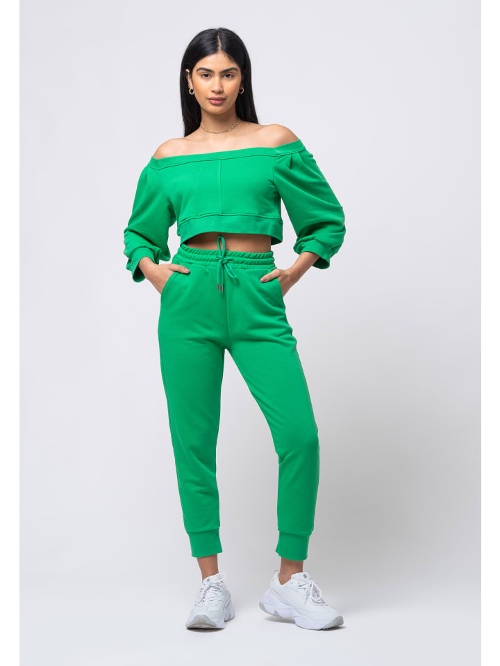 Freizeitanzug WOMAN regular ftit SWEATSHIRT AND PANT SETS in LIVE GREEN