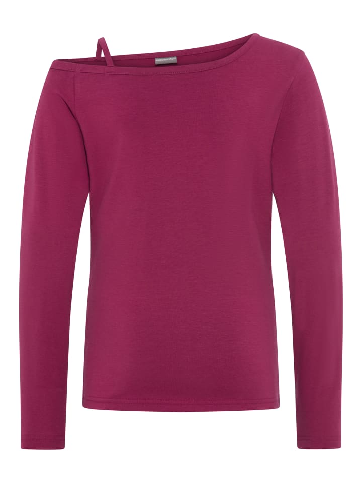 Langarmshirt in bordeaux